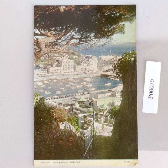 Vintage 1950s Postcard Vane Hill Torquay Harbour Devon England Jarrold Unused - Picture 1 of 2